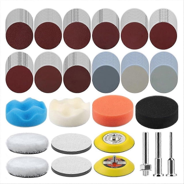 133 PCS 3 Inch Sanding Disc Drill Polishing Kit, Buffing Pads