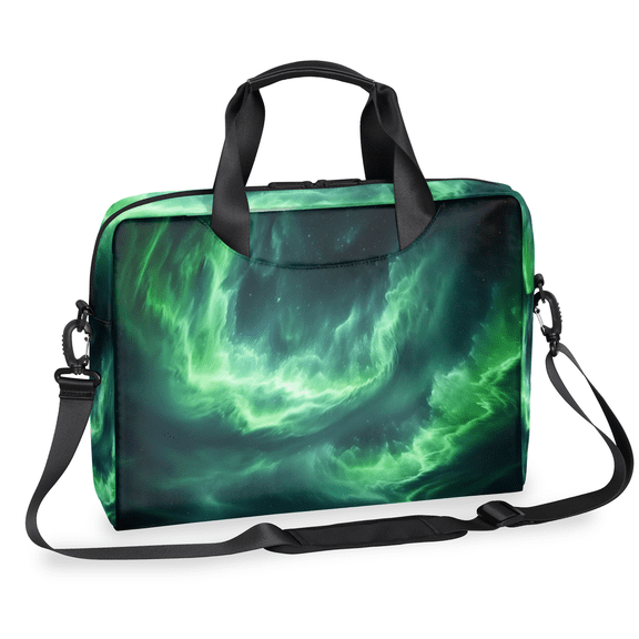 Herdesigns Green Space Laptop Bag for Women Men, Computer Case Briefcase Messenger Bags, 15-15.6 inch Laptop Sleeve Shoulder Bag