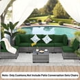 thumbnail image 6 of Geemuslly 14-Piece Outdoor Sectional Replacement Cushion Set, Waterproof Patio Cushions for 6-Seat Furniture, Liner&Cover (Not include sofa), Dark Green, 6 of 7