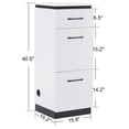 thumbnail image 3 of BarberPub Salon Storage Cabinet Barber Organizer with Tool Drawers for Hair Styling Multi-purpose Beauty Equipment 2002, 3 of 9