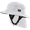 White Marle, variant on Indo Stiff Peak Surf Sun Hat UPF50+, Small, Black