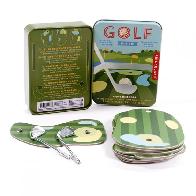 Set multicolor Kikkerland Golf In a Tin Game