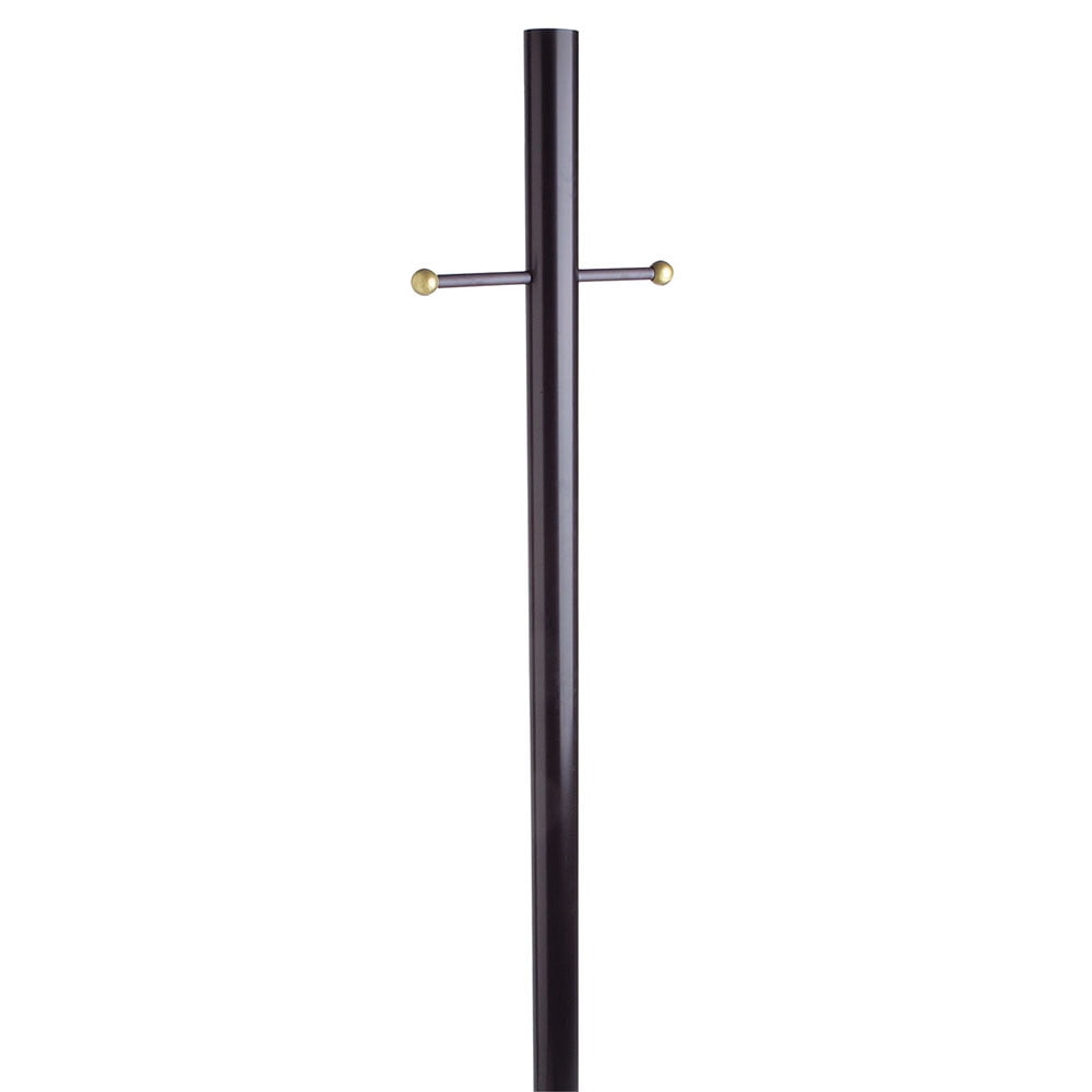 Outdoor Lamp Post with Cross Arm, 80-Inch by 3-Inch, Black