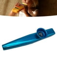 thumbnail image 3 of Kazoo azul, flauta Kazoo de aluminio, instrumento Kazoo fácil de usar, diseño aerodinámico, 3 of 12