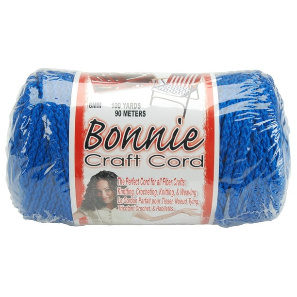 Bonnie Macramé Artisanat Cordon 6mmX100yd-Royal Bleu