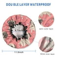 thumbnail image 3 of Shower Caps,Pug and Love Heart Waterproof Shower Cap for Women 4 Pieces,Double Reusable Hair Cover for Shower PEVA Elastic Stretch Hem, 3 of 7