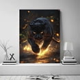 thumbnail image 2 of Mudket Framed Ready to Hang Panther Leopard Canvas Wall Art, Gold Cheetah Animal Print Wall Decor, Poster, Bedroom Office Decor Modern Home Decor - 18"L x 12"W, 2 of 10