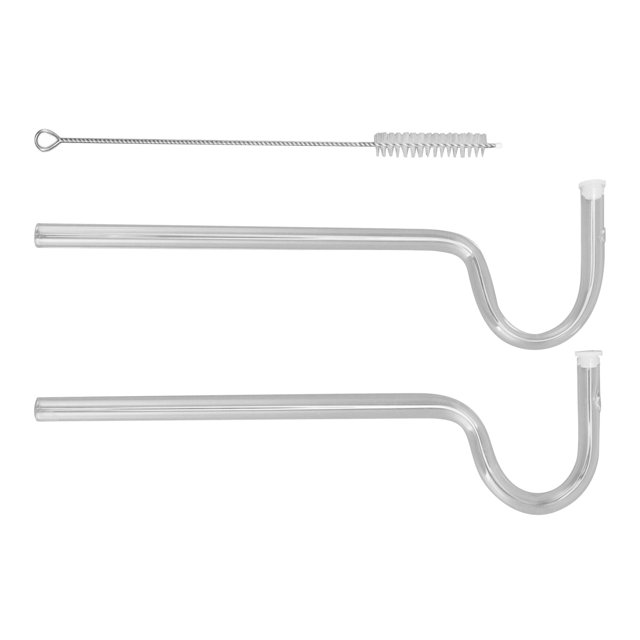Pajitas estilo flauta, pajitas de vidrio estilo flauta para beber, pajitas de vidrio transparente con alto contenido de borosilicato optimizadas para la excelencia