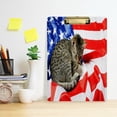 thumbnail image 6 of FMSHPON American Flag 3D Cat Kitten Clipboard Hardboard Wood Nursing Clip Board and Pull for Standard A4 Letter 13x9 inches, 6 of 8