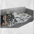 thumbnail image 6 of Dragonfly Soft Flannel Fleece Throw Blanket, Floral Ornament with Fern Plants Leaves Nature Themed Illustration, Cozy Plush for Indoor and Outdoor Use, 70" x 90", Black White, by Ambesonne, 6 of 6