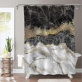 thumbnail image 1 of Black Marble Shower Curtain Set, Abstract Black Gold Shower Curtain for Bathroom Decor, Modern Texture Standard Shower Curtain for Bathtub, Grey Luxur, 1 of 4