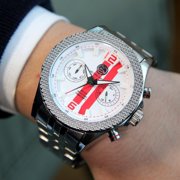 V12 Racer Stainless Steel Band Sport Watch . Multi Function Extreme Watch, Water Sport Resist to 100 Meters