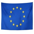 thumbnail image 1 of UFAEZU European Union Flag Official Colors and Proportion Correctly Patriotic EU Symbol Wall Art Hanging Tapestry Home Decor for Living Room Bedroom Dorm 60x80 inch, 1 of 2
