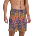 thumbnail image 2 of Kdxio Lavender Flowers Print Mens Sleep Shorts Bottoms Soft Comfy Pajama Wear Pants with Drawstring Pockets, 2 of 7