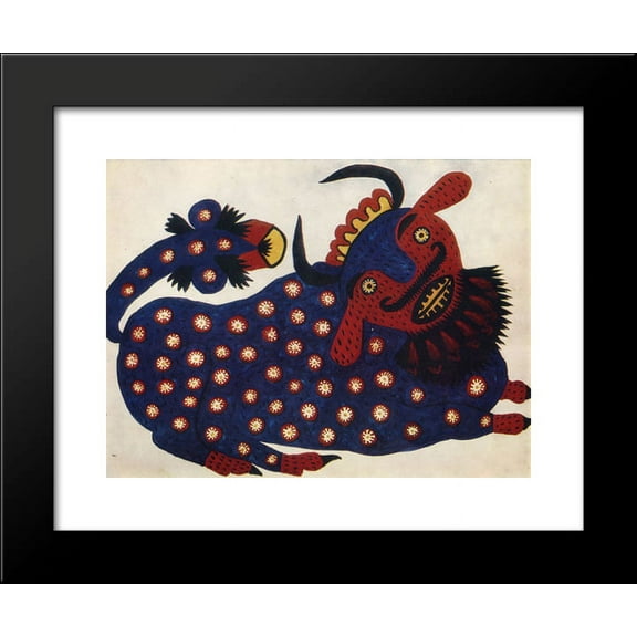 Blue Ox 20x24 Framed Art Print by Primachenko, Maria