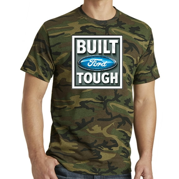 Men's Built Ford Tough Tee Shirt - Military Camo, XL