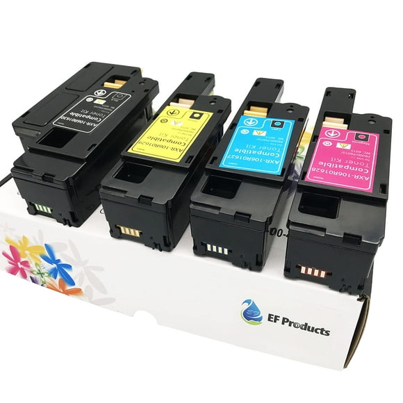 EF Products Remanufactured for Xerox Phaser 6020 6022 Workcentre 6027 6025 Toner Cartridge (Black 106R02759, Cyan 106R02756, Magenta 106R02757, Yellow 106R02758) (6020: MYCK)