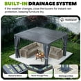 thumbnail image 7 of MELLCOM Louvered Pergola 12x12, Aluminum Pergola with Adjustable Louvered Roofs, Outdoor Gazebo with Waterproof Curtains and Nets, Black, 7 of 7