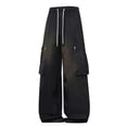 thumbnail image 3 of Daiosportswear Men's Streetwear Workwear Pants Loose Straight Leg Casual Daily Wear Trousers Black XXXL, 3 of 9