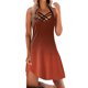 thumbnail image 2 of ICHUANYI Clearance Fashion Women Casual Sexy V-Neck Printing Dresses Summer Sleeveless Lace Up Pullover Dress(Red, XXL) ICHUANYI WER2023081110542, 2 of 4