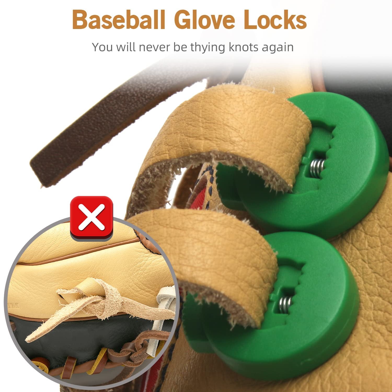 GloveLock Glove Lace Locks Set of 2 -- Scarlet