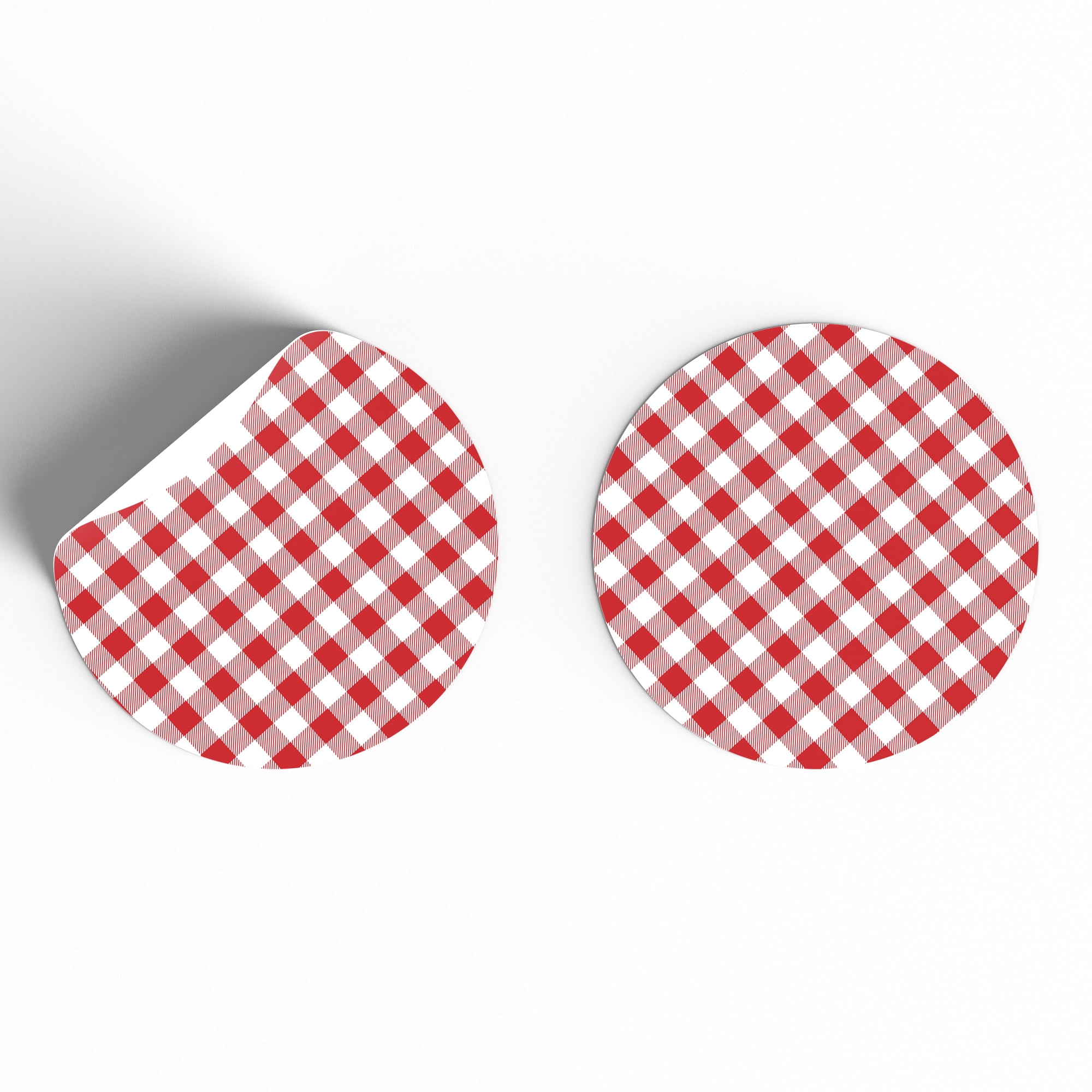 New Creation Avenue Brand Silicone Tortilla Press Liners / Round Baking Mat 2- Pack Red/White Checked