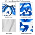thumbnail image 4 of luoweisi Men's Beach Shorts Quick Dry Swim Trunks with Mesh Lining Blue and White Geometry L, 4 of 5