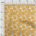 thumbnail image 2 of oneOone Viscose Chiffon Orange Fabric Fruits Pineapple Sewing Material Print Fabric By The Yard 42 Inch Wide, 2 of 4