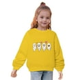 thumbnail image 3 of Odeerbi Toddler Boys Girls Halloween Ghost Crewneck Sweatshirts Fall Winter Cotton Sweatshirt Toddler Kids Cute Solid Color Long Sleeve Sweatshirts Top Toddler Clothes Yellow, 3 of 8