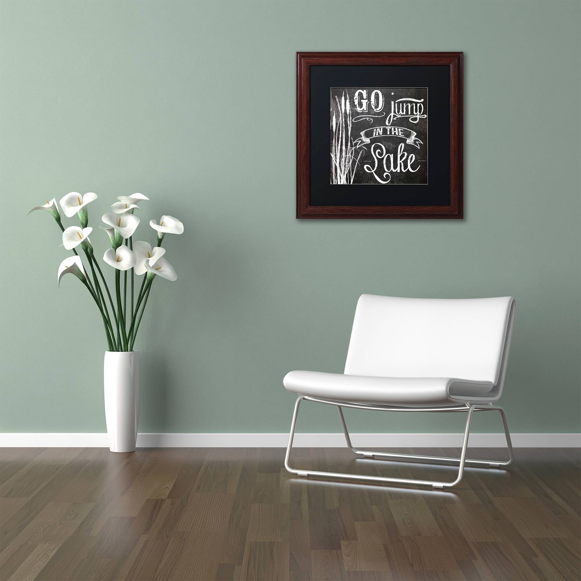 Trademark Fine Art "Lake House V" Canvas Art by Color Bakery Black Matte, Wood Frame