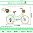 thumbnail image 6 of DEYGIA Kids Bike, 20 Inch 7-Speed Retro Cruiser Girl Bike, Kids Bicycles for Ages 6-15 Girls Youth with Rattan Basket, Dual-Disc Brake Carbon Steel Frame Lightweight Bicycle, Easy Assembly, 6 of 9
