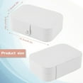 thumbnail image 5 of Travel Jewelry Box, Leather Jewelry Organizer for Women Girls, Double Layer Jewelry Case Display Storage Holder Boxes for Stud Earrings, Rings, Necklaces-white, 5 of 5