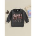 thumbnail image 2 of xiaxaixu Bébé Filles Automne Décontracté Sweat-Shirts à Manches Longues Lettre à Col Rond Imprimé Ample Pull-Overs, 2 of 9