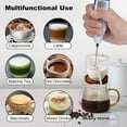 thumbnail image 3 of Hand blender, milk aerator, immersion mixer, wireless foam manufacturer usb rechargeable small blender handheld, stainless steel whisk, 3 of 9
