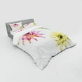 thumbnail image 2 of Ambesonne Cactus Bedding Set 4 Pcs, Watercolored Flowers, Queen, Pink and White, 2 of 2