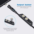 thumbnail image 4 of 540 Degree Magnetic Charging Cable Nylon Braided 3A Fast Charge Magnetic Data Cable Universal 3 in 1 Magnet Phone Charger Compatible with Micro USB, Type C, i-Product Devices 6ft 3Pack, 4 of 7