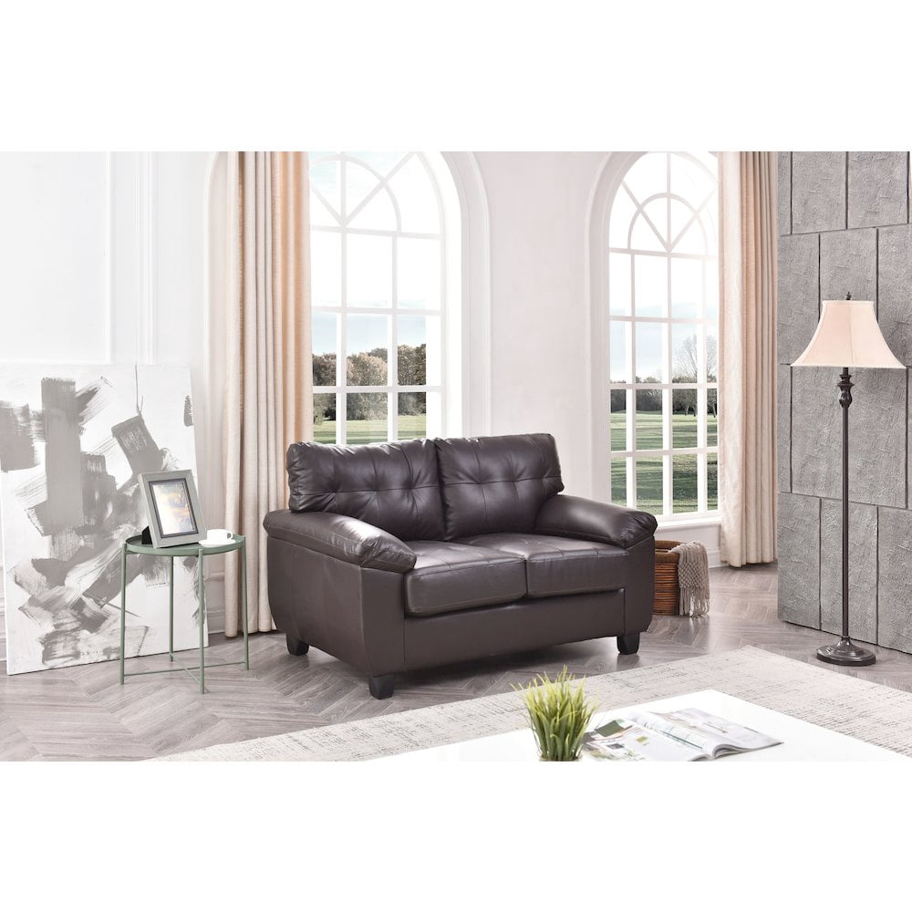 Glory Furniture Gallant Loveseat in Cappuccino Color