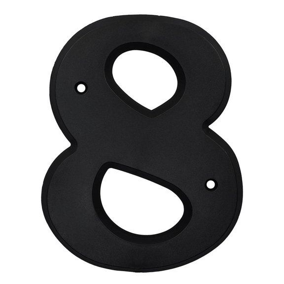 Número 8 Plástico Hy-Ko Negro 15.2X12.5 Cm
