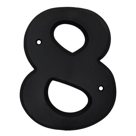 Número 8 Plástico Hy-Ko Negro 15.2X12.5 Cm