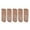 Coffee, variant on Women's Comfort No-Show Socks Clear Ultrathin Slippers Non- Massage Bottom Seamless Mid-Calf Silk Five Pair Pack
