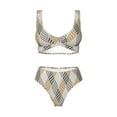 thumbnail image 4 of Rocae Geometric for Bikini Set for Women Two Piece Sexy High Swimsuits Split Crossover Bikini, 4 of 9