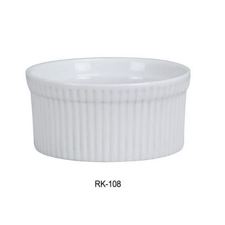 

Yanco RK-108 8 oz Fluted Porcelain Ramekin Super White Color - 4 x 1.75 in. - Pack of 36