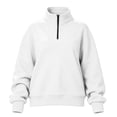 thumbnail image 4 of Sweatshirt For Women Plus Size Casual Long Sleeve Collared Shirt Lightweight Half-Zip Solid Color Loose Pullover Tops for Outdoor Hiking Sport Womens Clothes, 4 of 8