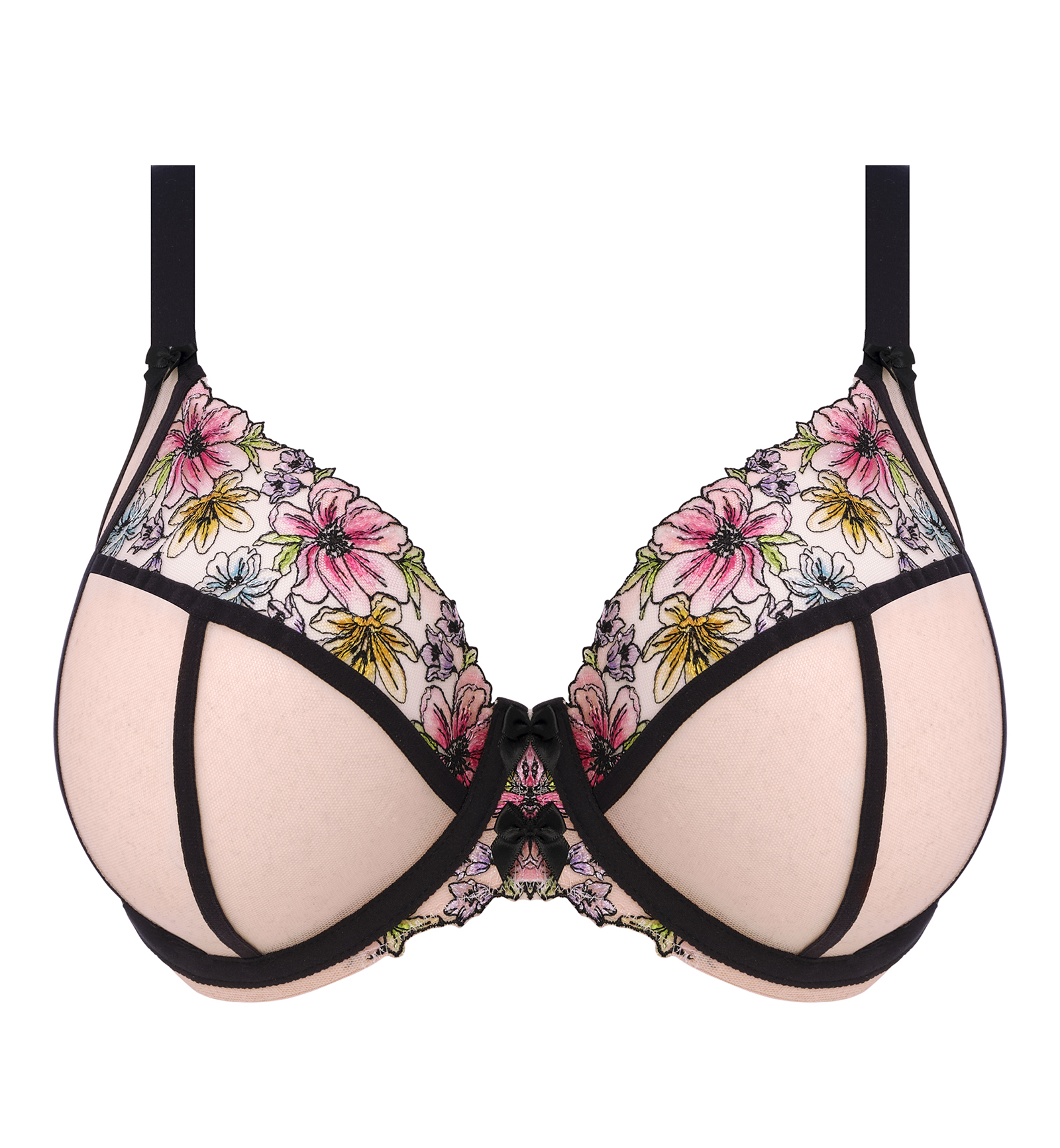 Elomi Carrie Plunge Underwire Bra (301802),36HH,Ballet Pink