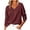 Wine, variant on Smsaxvxz Sweaters for Women Fall Fashion V Neck Long Sleeve Soft Loose Knit Winter Pullover Tops Khaki 2XL