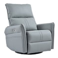 thumbnail image 3 of Power Swivel Rocker Recliner Chair for Adults, 270° Swivel Rocking Recliner Chair,Electric Small Recliners for Small Spaces, Single Sofa Recliner for Living Room, Bedroom,RV (Blue-gray), 3 of 7