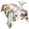 thumbnail image 2 of Orange Blue Pumpkin Fall Table Cloth Waterproof Tablecloths, Thanksgiving Eucalyptus Leaves Tablecloth Dining Table Cover for Kitchen Party Tabletop Outdoor, Rectangle Tablecloth 54x108 Inch, 2 of 9