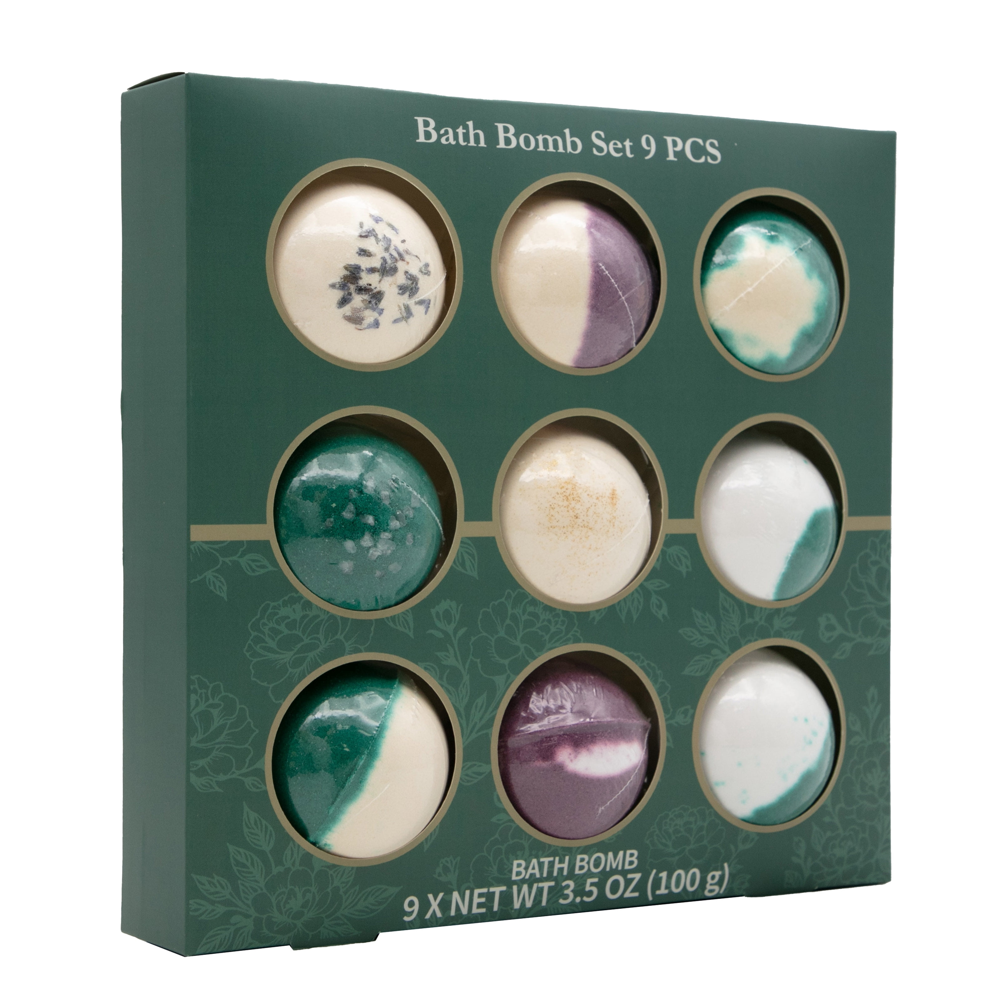 Bath Bomb Set, Assorted Scents, 100 g, 9 Count