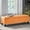 Orange, variant on Versatile Storage For Living Room - Blue Fabric, Button Tufting, 51"w X 17.5"d 17"h Elegant Bench With Upholstery Diamond Stitch, Foyer