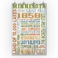 thumbnail image 2 of Minnesota, Rustic Typography (36x54 Giclee Gallery Art Print, Vivid Textured Wall Decor), 2 of 3